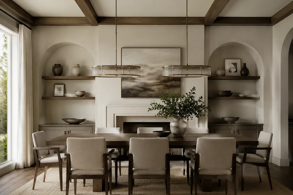 Room before warm accent lighting
