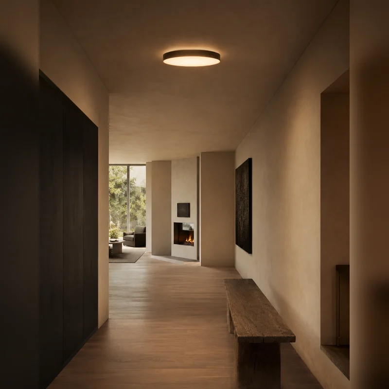 Ceiling lamp in a refined hallway