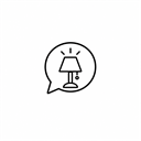 Lighting advice conversation icon