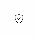 Secure checkout shield icon