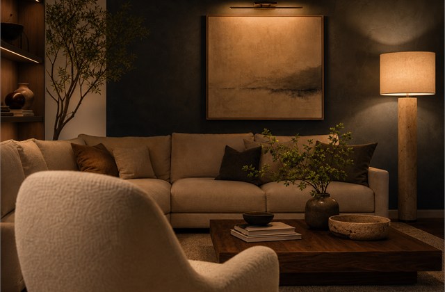 Evening living room lighting option