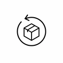 Easy returns parcel icon