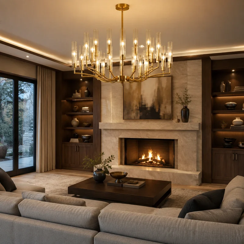 Sculptural chandelier detail