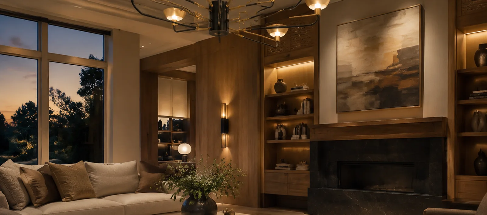 Warm modern entry with pendant lightingslider_item_1