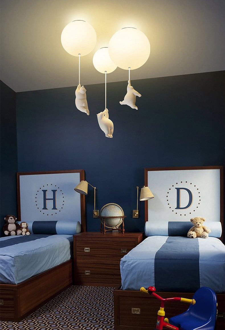 Bear trio ceiling light room styling