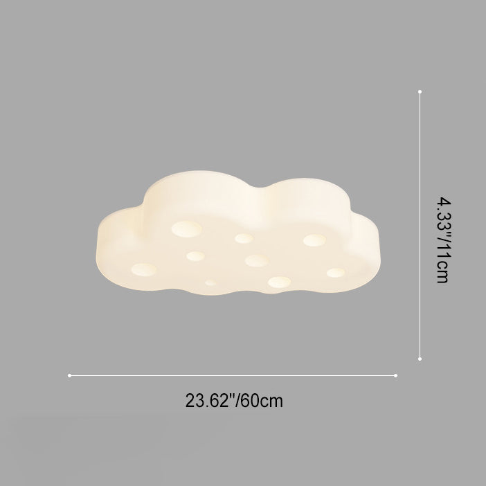 Fluid Led Ceiling Contemporary Nordic Iron Acrylic Cloud LED Flush Mount Ceiling Light ...