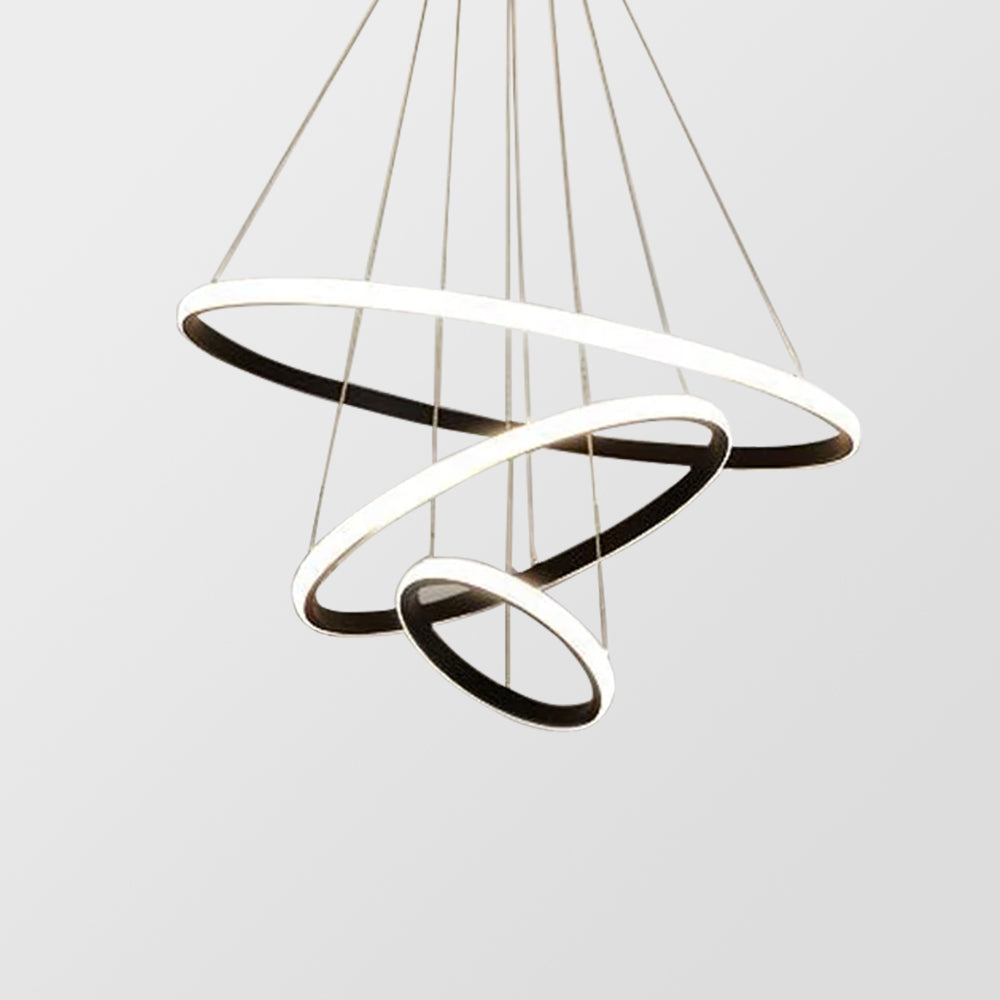 Lampada a sospensione ad anello nordico Lampadario a stella romantico Lampadario rotondo lungo in vetro Lampada a sospensione Tavolo da pranzo sopra le luci a LED del cielo stellato  39