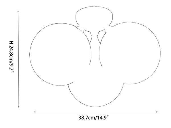 Cristol Large Triple Cloud Glass Lamp
