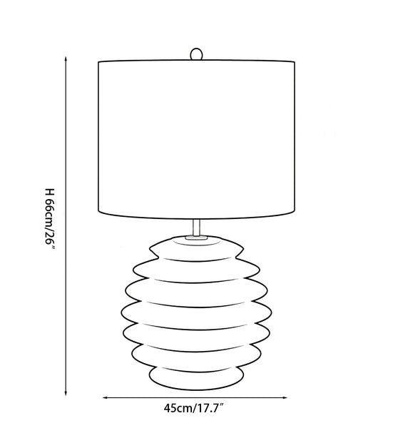 Modern Accordion Table Lamp Round