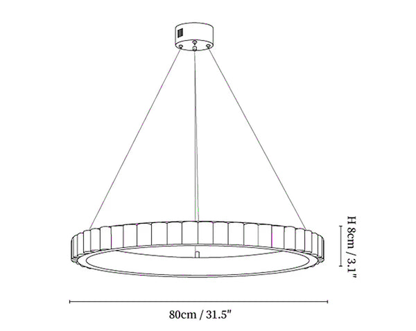 Avalon Halo Alabaster Chandelier