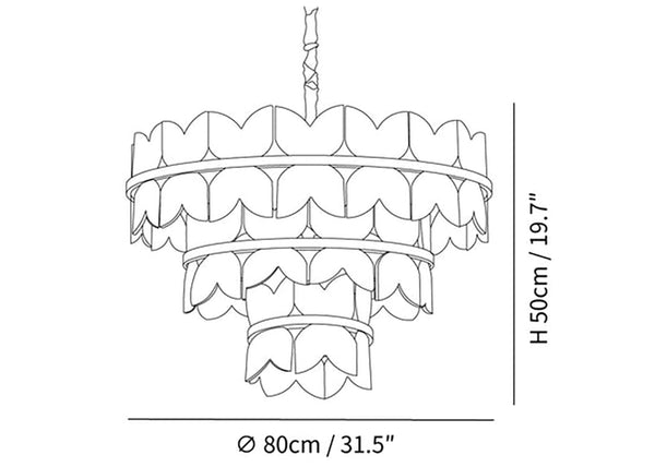 Patanga Alabaster Butterfly Chandelier