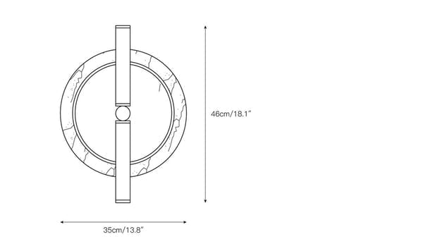 Bulgari marble ring wall lamp