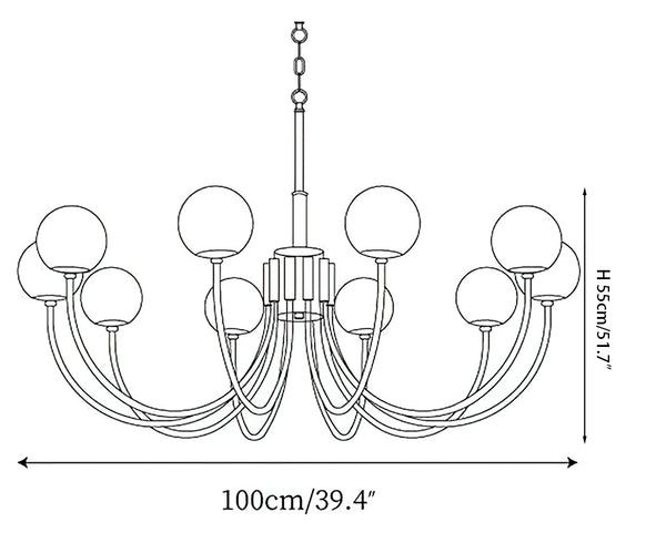 Aurelian Alabaster Globe Chandelier