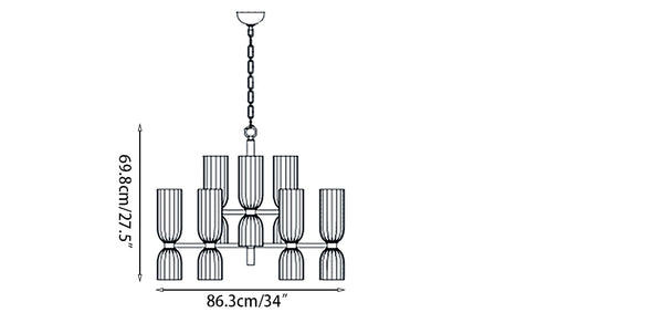 Asalea Double Layer Chandelier