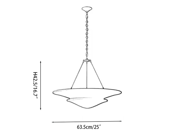 Mollino Large Multi-Layered Plaster Chandelier