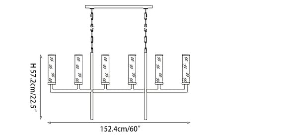 Liaison Large Linear Chandelier