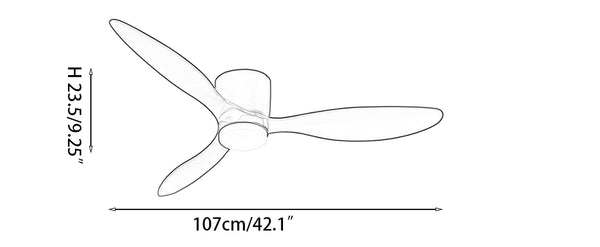 Recessed Fishtail Ceiling Fan Light