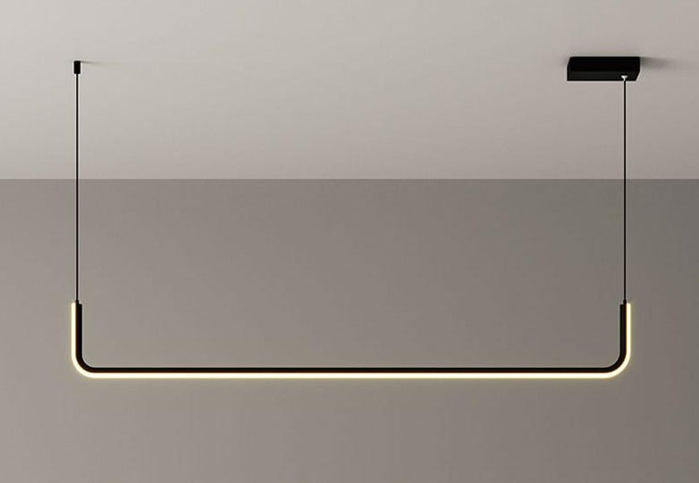 Edge Moderne Minimalistische LED Kronleuchter Pendelleuchte, Goldrahmen - Lumpaz