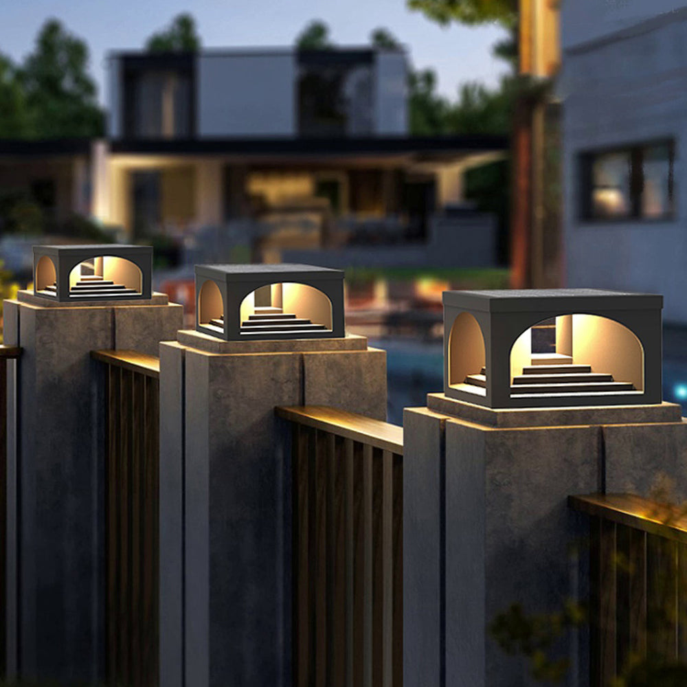 Riley Treppe-Design Solar Außensockelleuchte Solar, 10CM/15CM/20CM/25CM Lang - Lumpaz