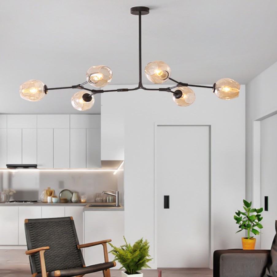 Valentina Nordische Kunst Molekulare Pendelleuchte, Gradient GRÜNES GLAS - Lumpaz