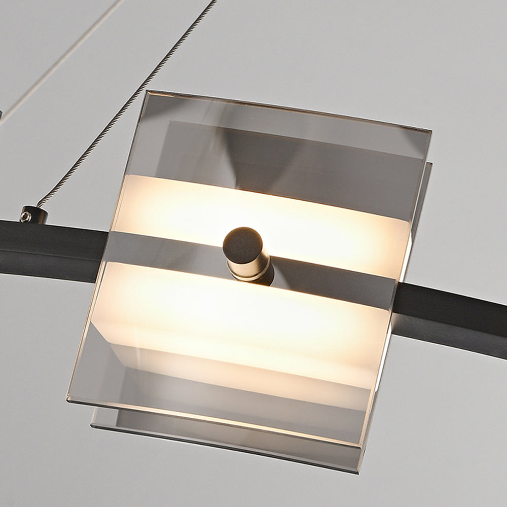 Evette Pendelleuchte 2 Farbe Fernsteuerung 1/2 Ring Kupfer& Glas, 9/12/15 -flammig - Lumpaz