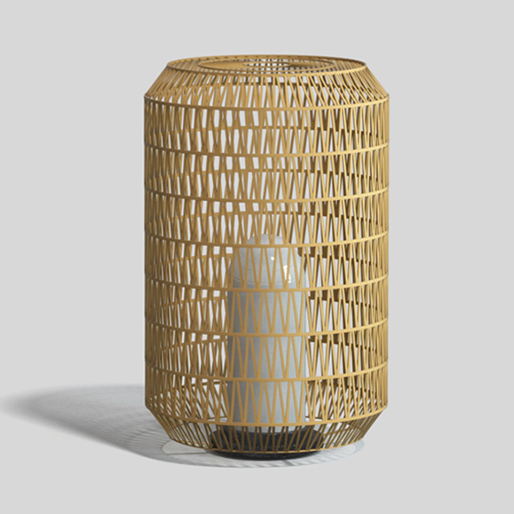 Ritta Außenstehleuchte Bauernhof, Metall & Rattan, ∅28/41/52CM - Lumpaz