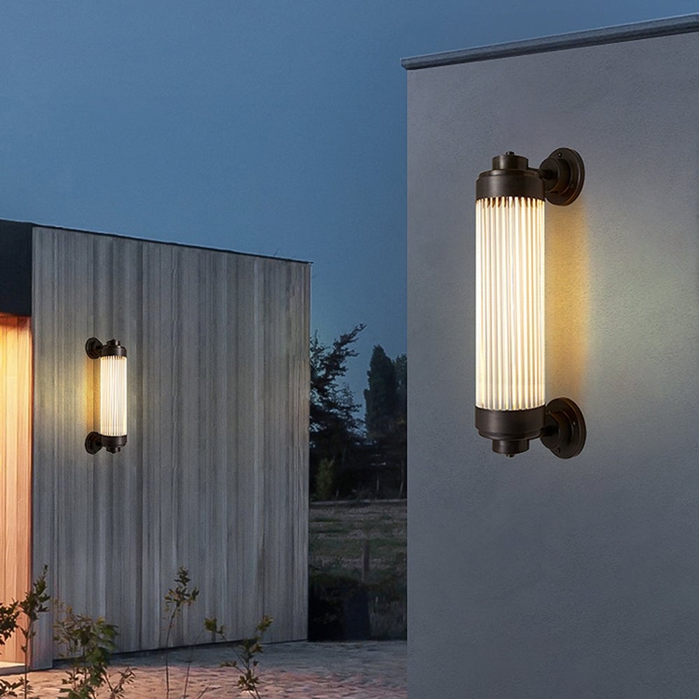 Alessio Außenwandleuchte, Kupfer & Glas, 38/48/64 Lang - Lumpaz