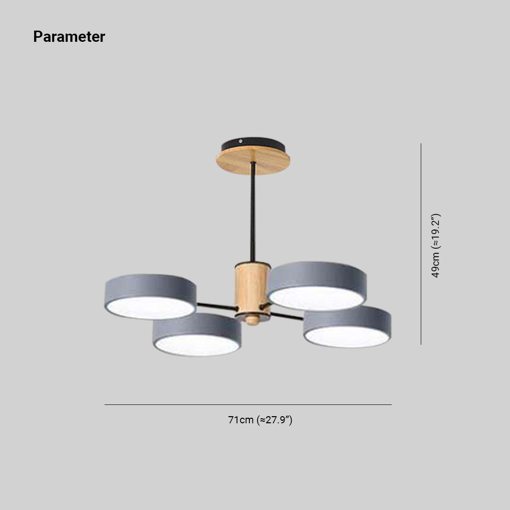 Moderne Industrielle Kronleuchter Pendelleuchte, Grau - Lumpaz