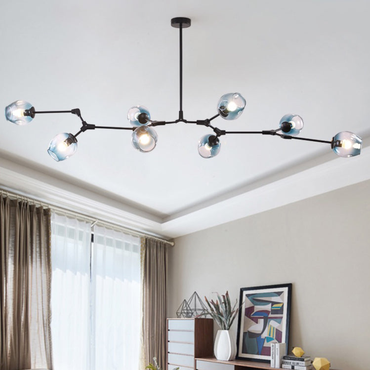 Valentina Nordische Kunst Molekulare Pendelleuchte, Gradient GRÜNES GLAS - Lumpaz