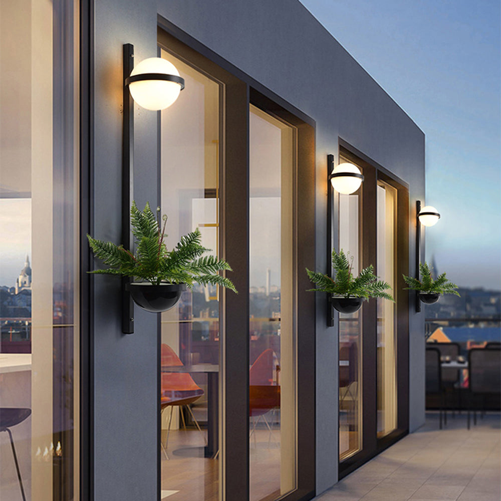 Valentina Außenwandleuchte mit Pflanztopf, Solar, 4 Stile, 55/100/120CM Lang - Lumpaz