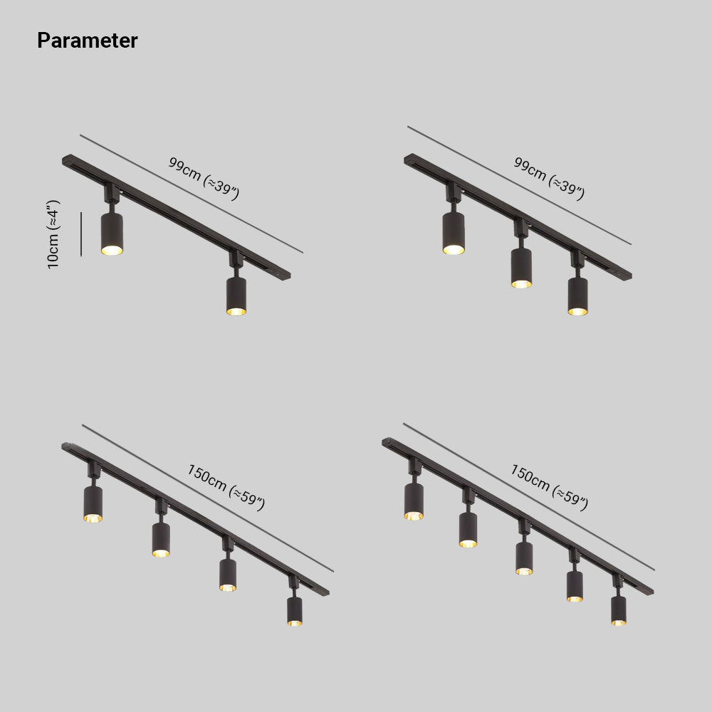 Freja Deckenstrahler Röhrenbahn, S/L, 2 Farben, 2/3/4/5-flammig - Lumpaz