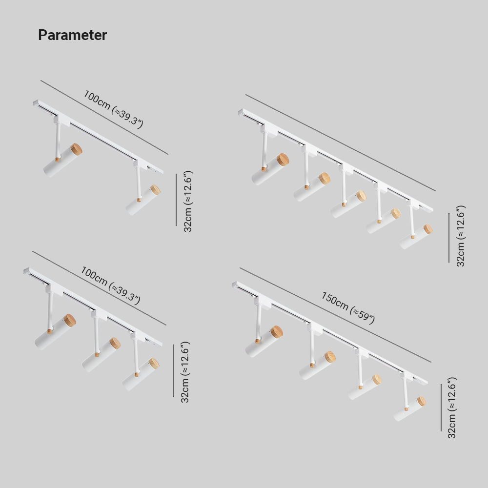 Freja Minimalistisch Deckenstrahler Zylinder, 3 Farben, 2/3/4/5-flammig - Lumpaz