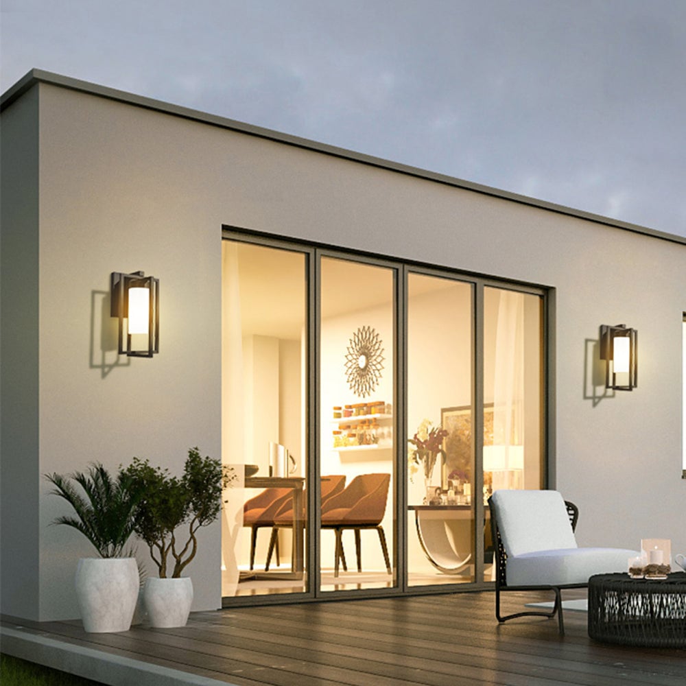 Orr Außenwandleuchte Schwarz, Rechteckig, Metall, 57CM Lang - Lumpaz