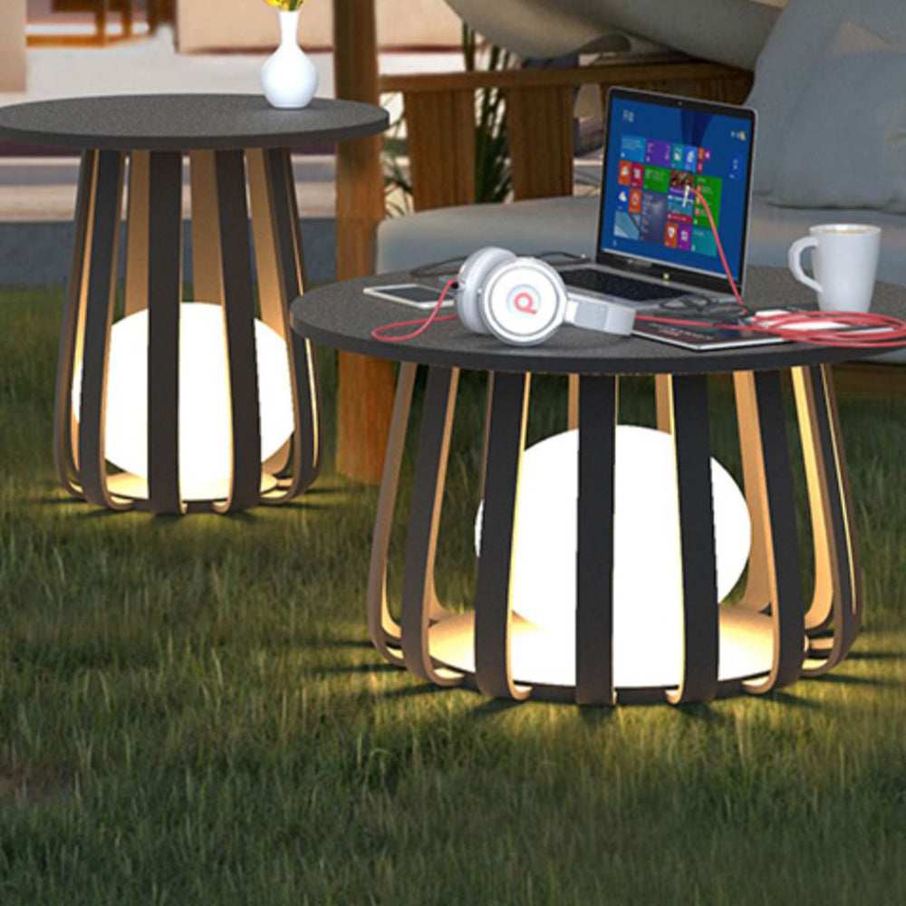 Orr Außenstehleuchte /mit Tisch, Solar, 2 Stile, Höhe 45/55CM - Lumpaz
