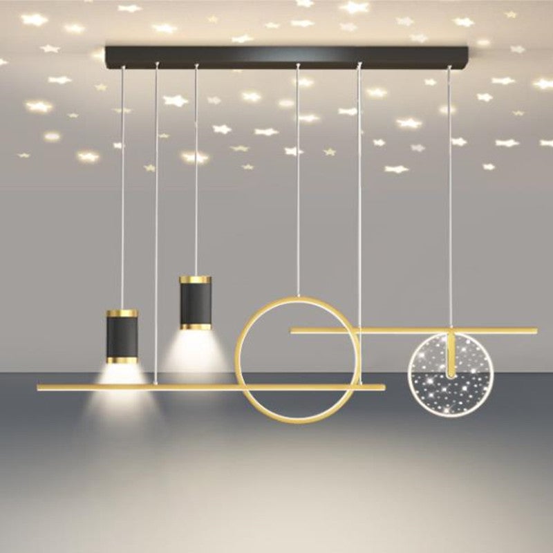 Madina Modern Pendelleuchte Line für Esszimmer,100CM Lang - Lumpaz