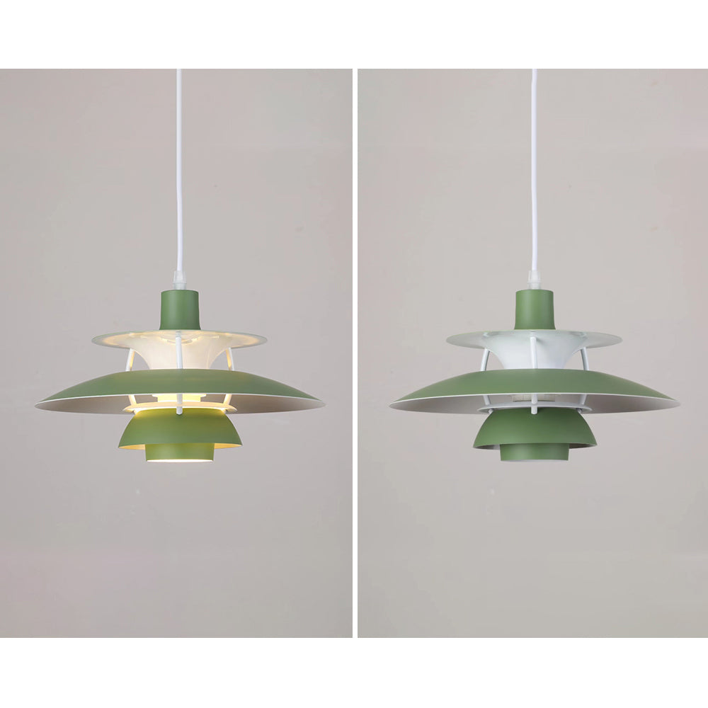 Moderne Macaron Regenschirm Pendelleuchte. Rauchviolett & Grau - Lumpaz