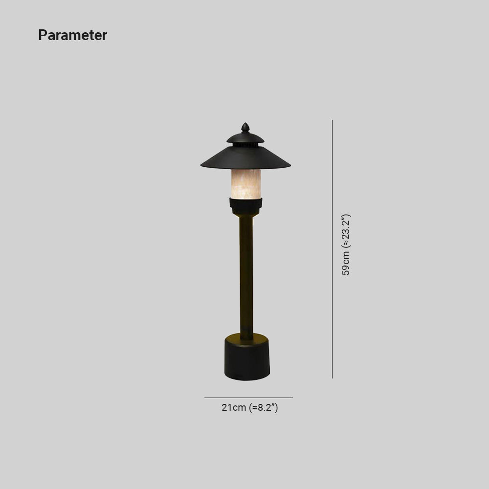 Carins Außen-Wegeleuchte Minimalistisch, Aluminium & Marmor, 59CM Lang - Lumpaz