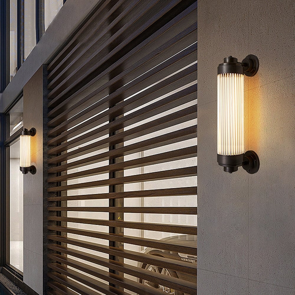 Alessio Außenwandleuchte, Kupfer & Glas, 38/48/64 Lang - Lumpaz