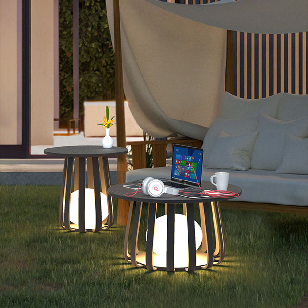 Orr Außenstehleuchte /mit Tisch, Solar, 2 Stile, Höhe 45/55CM - Lumpaz