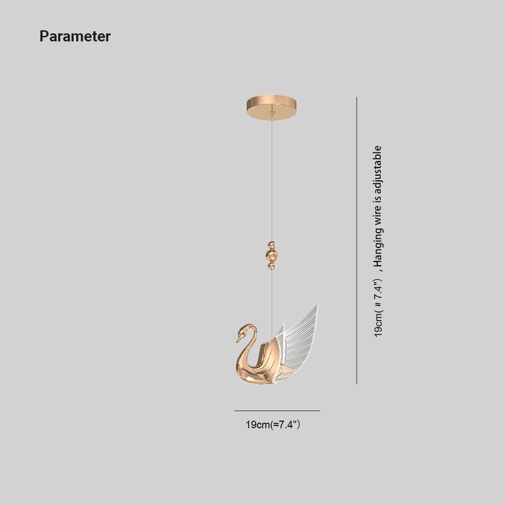 Kady Schwan Pendelleuchte, 2 Farbe - Lumpaz