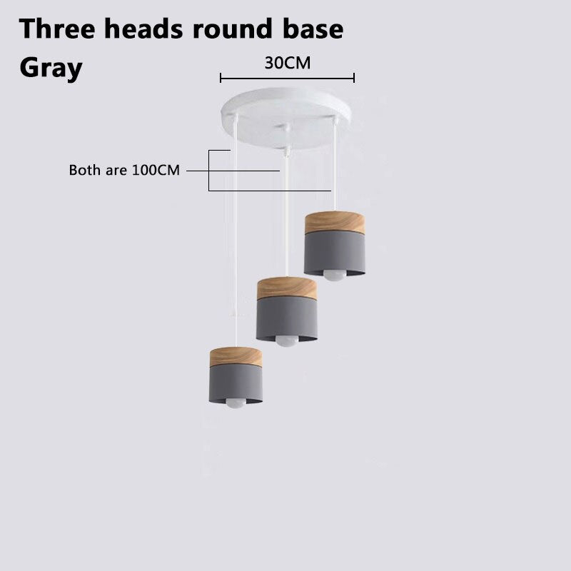 Morandi Nordische Einfache LED Pendelleuchte Makrone Hängeleuchten, Grau - Lumpaz