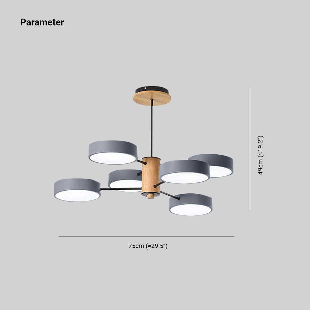 Moderne Industrielle Kronleuchter Pendelleuchte, Grau - Lumpaz