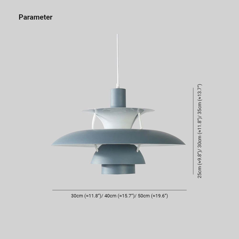 Moderne Macaron Regenschirm Pendelleuchte. Rauchviolett & Grau - Lumpaz