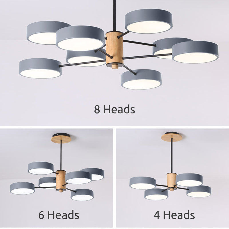 Moderne Industrielle Kronleuchter Pendelleuchte, Grau - Lumpaz