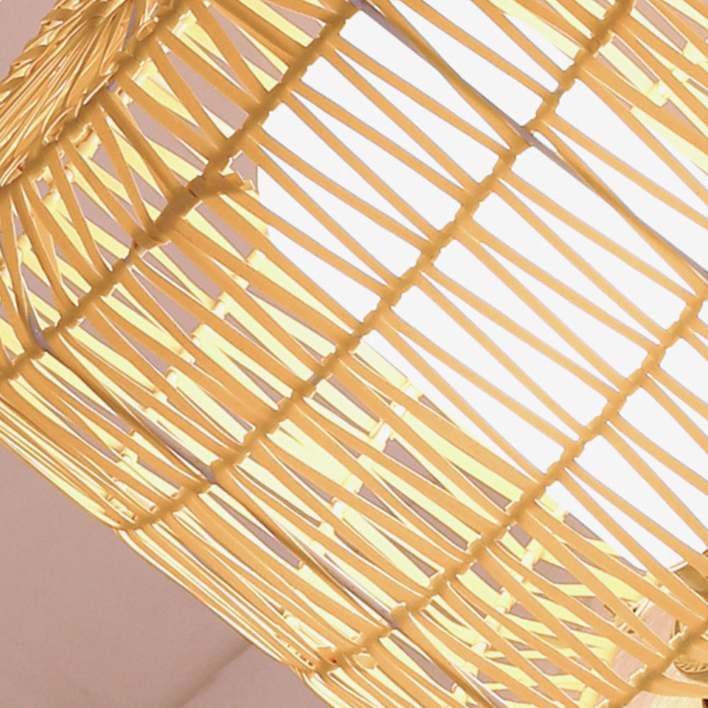 Ritta Außenstehleuchte Bauernhof, Metall & Rattan, ∅28/41/52CM - Lumpaz