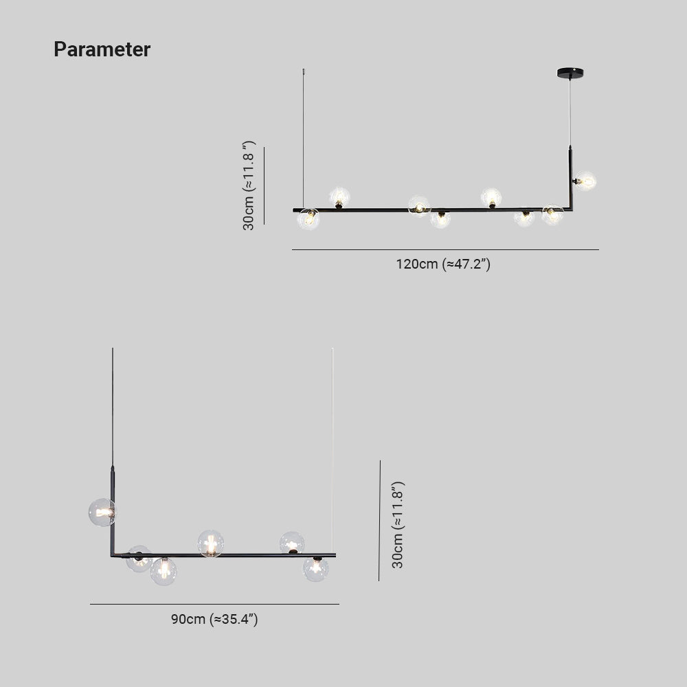 Valentina Pendelleuchte, 6/8-flammig, 2 Farben - Lumpaz