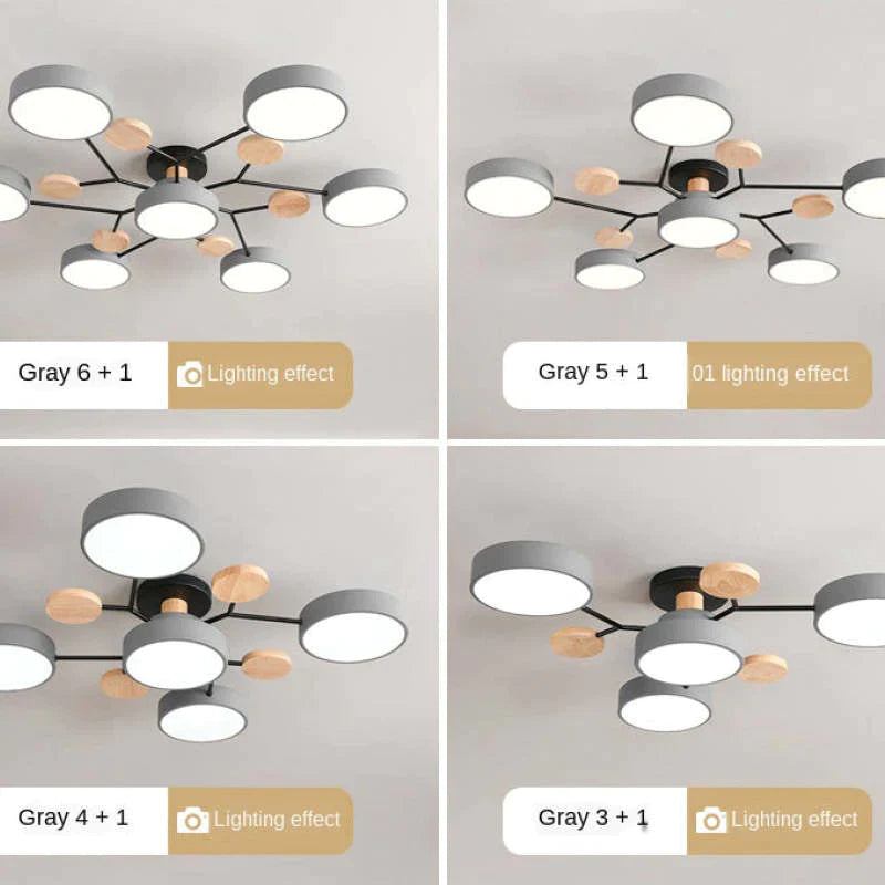 Moderne runde LED Deckenleuchte für Wohn- / Schlafzimmer, Grün - Lumpaz