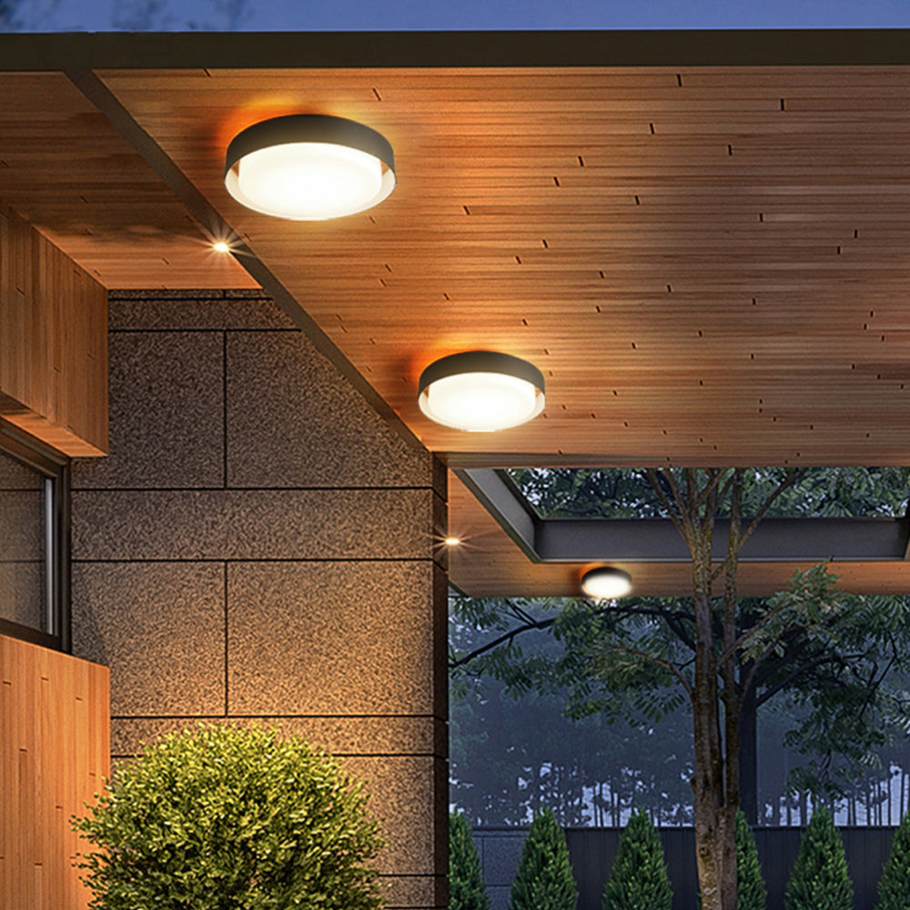 Orr Außendeckenleuchte Schwarz & Weiß, ∅33/50CM - Lumpaz