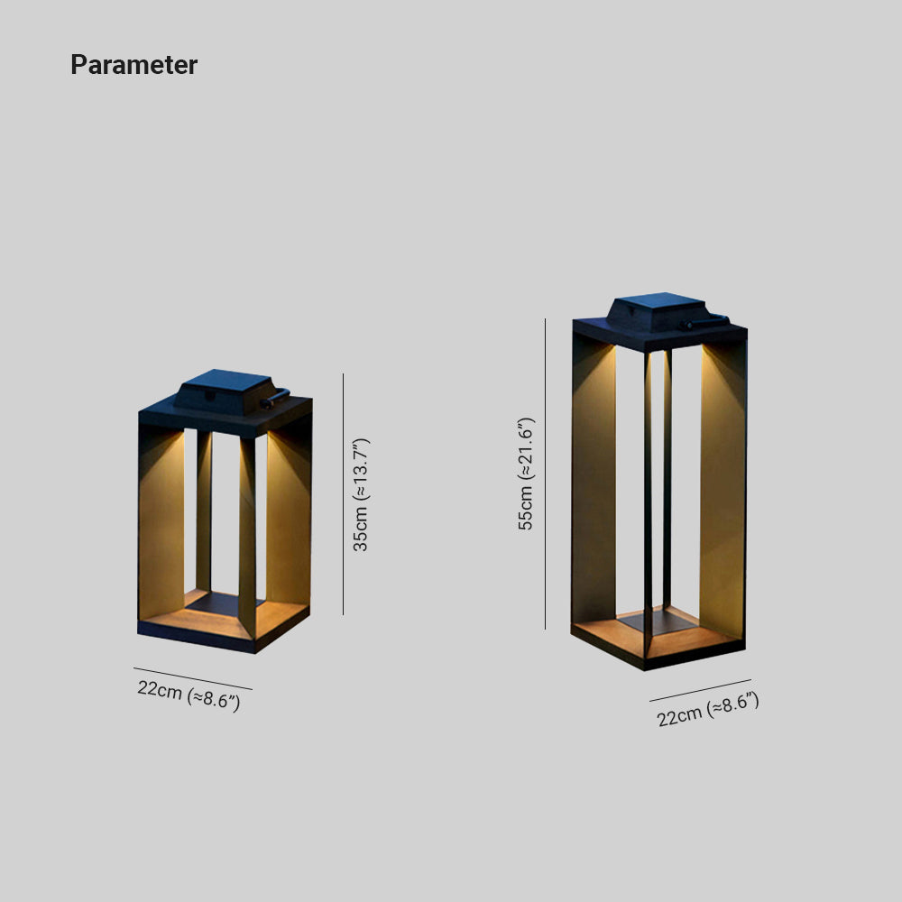 Orr Außenstehleuchte Schwarz, Minimalistisch, Höhe 35/55CM - Lumpaz