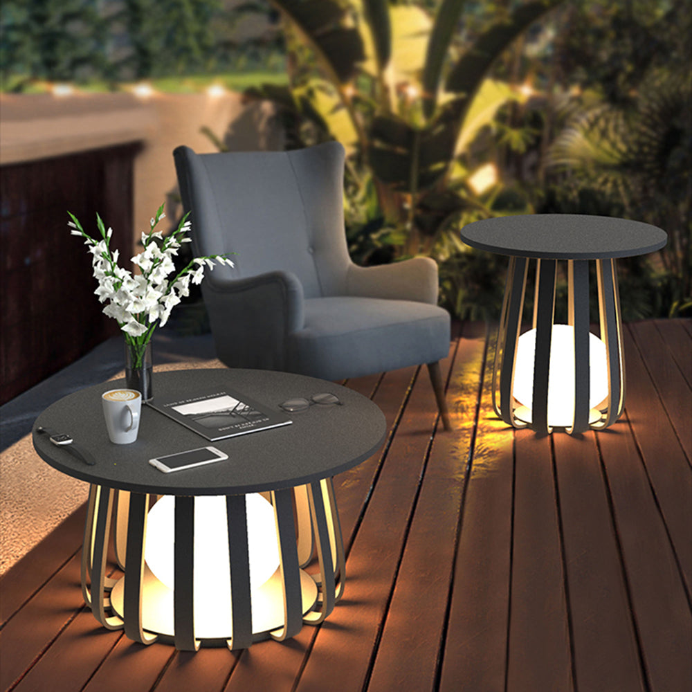 Orr Außenstehleuchte /mit Tisch, Solar, 2 Stile, Höhe 45/55CM - Lumpaz